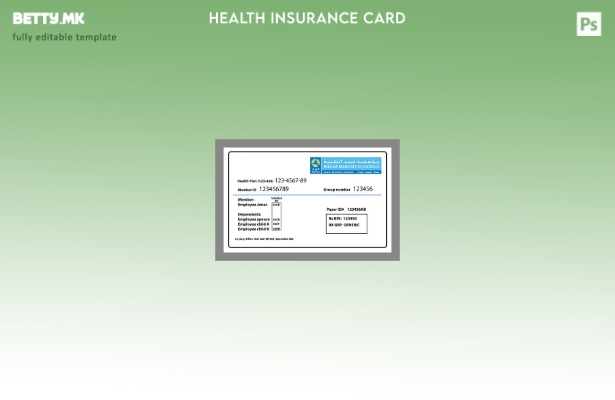 Модерен стил шаблон за картички за здравствено осигурување на Катар